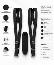 Velqura Premium Furniture Moving Straps | Lift Heavy Furniture With Confidence