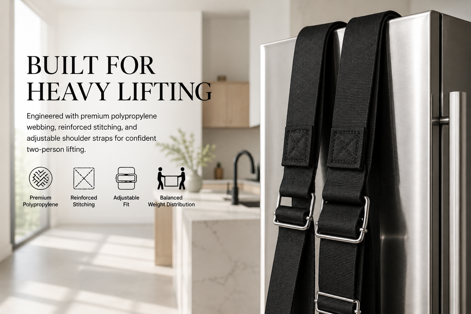 Velqura Premium Furniture Moving Straps | Lift Heavy Furniture With Confidence