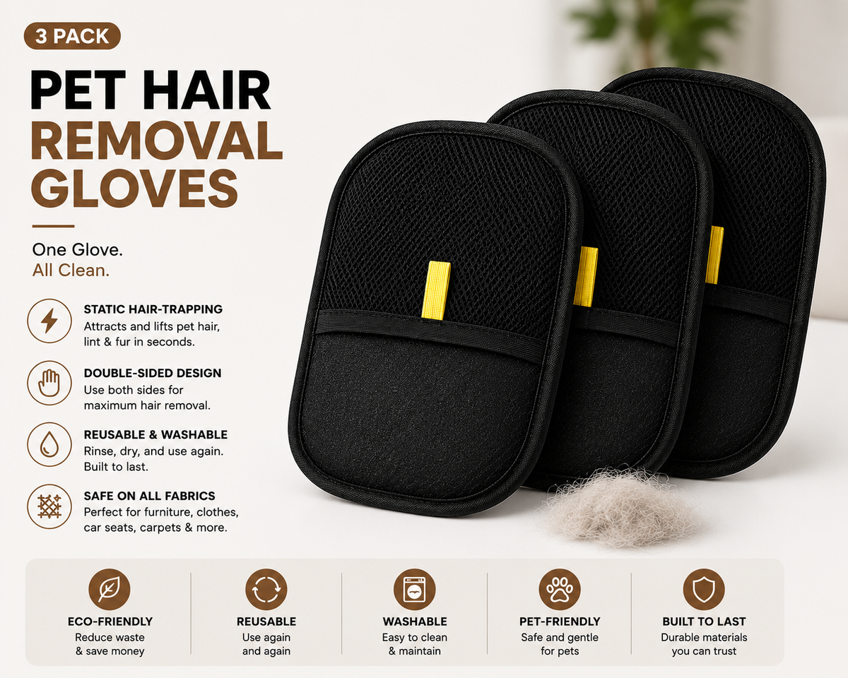 Velqura Pet Hair Eraser™ | Reusable Fur Removal Glove