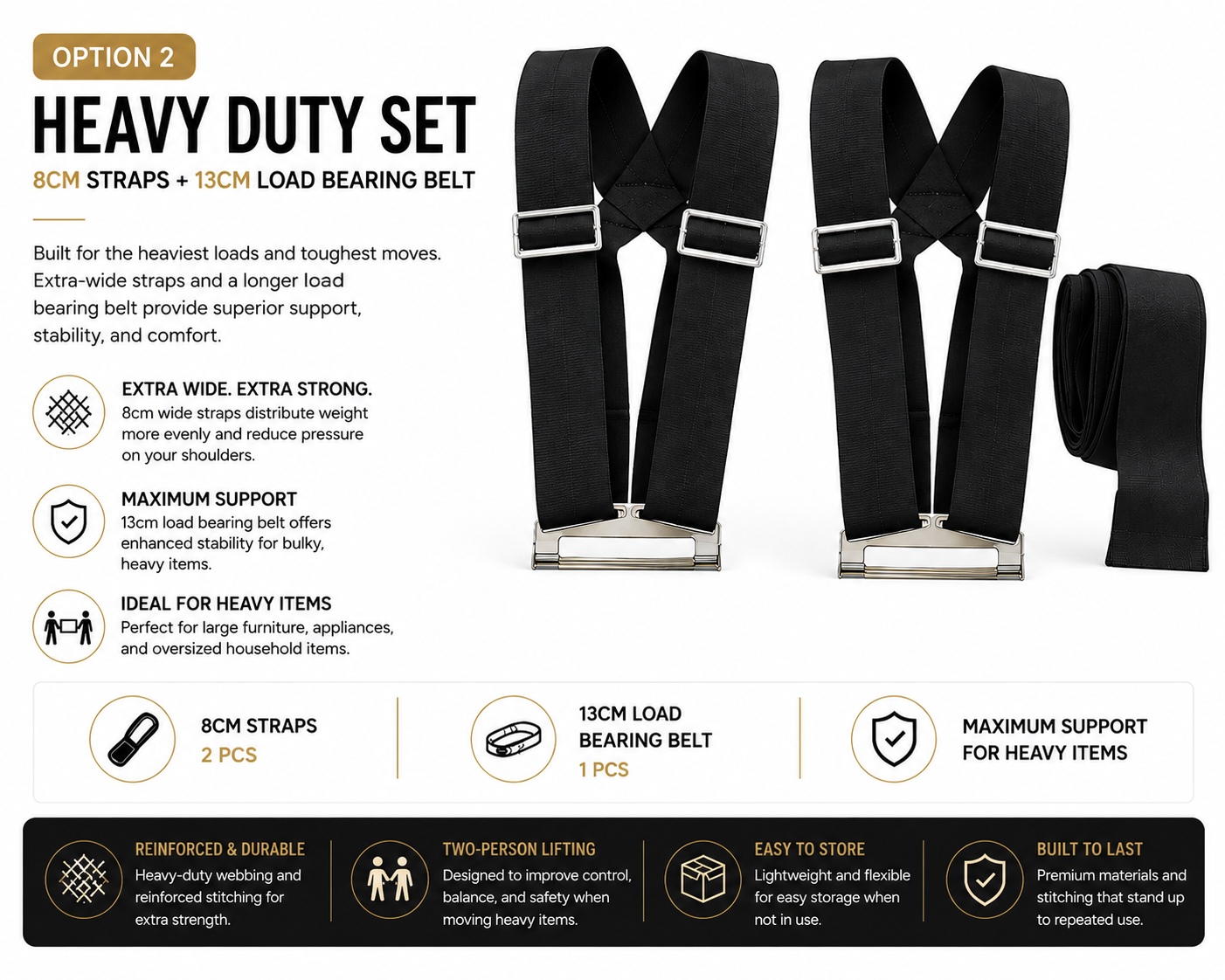 Velqura Premium Furniture Moving Straps | Lift Heavy Furniture With Confidence