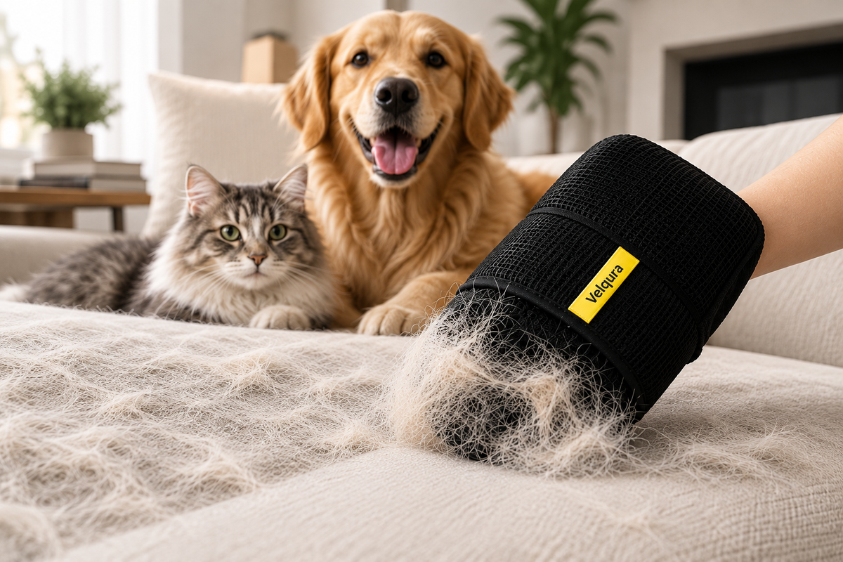 Velqura Pet Hair Eraser glove